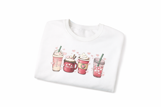 Womens Valentines Day Sweatshirt, Valentine Coffee Sweatshirt, Womens Valentines Day Sweater, Valentines Day Shirt, Valentines Sweater