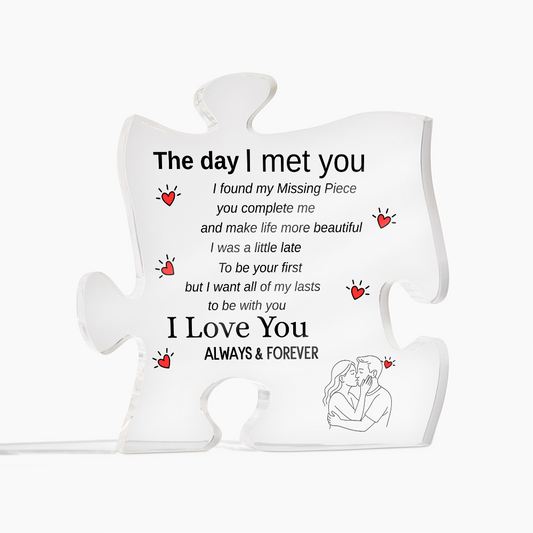 You Are My Missing Piece Acrylic Puzzle Plaque